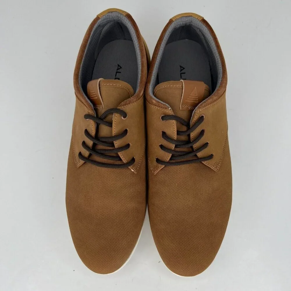 Aldo Mens 1087527 Brown Karson Cognac Oxford Lace Up Size 7.5 Dress Shoes